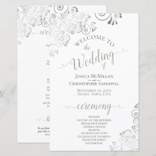 Programa de Casamento de Silver Lace em Orçamento 