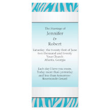 Programa de Casamento de Teal e Zebra Branca em Di