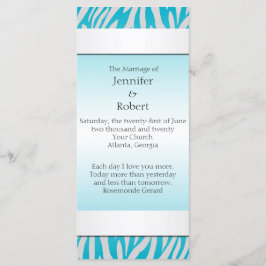 Programa de Casamento de Teal e Zebra Branca em Di