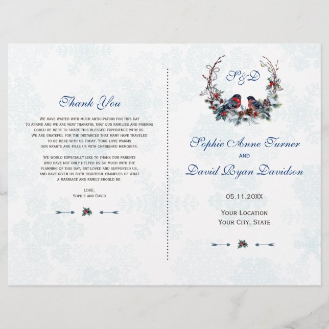 Programa de Casamento de Terra das Berries Santa S (Frente)