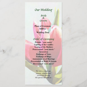Programa de Casamento de Tulipas Vermelhas