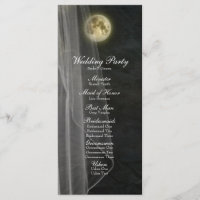 Programa de Casamento de Véus Noturnos Pretos de L