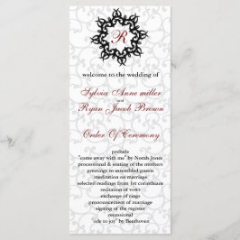 Programa de Casamento do Damask MONOGRAM