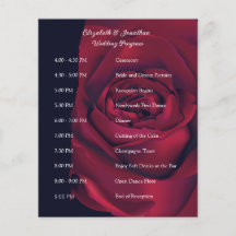 Programa de Casamento do Gótico Vermelho Negro de 