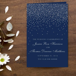 Programa de Casamento do Marinho Blue & Glam Silve