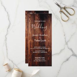 Programa de casamento do país com script de madeir