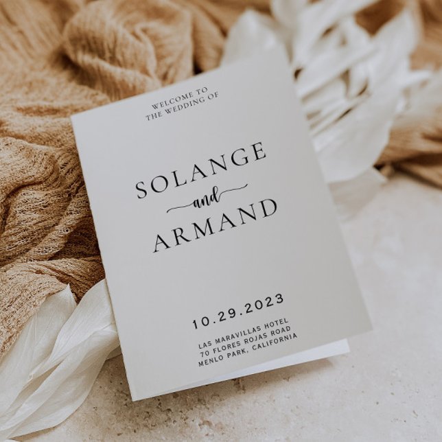 Programa de Casamento Dobrado Clássico da Caligraf (Criador carregado)