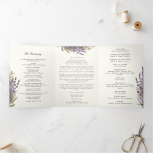 Programa de Casamento Dobrado da lavanda Regal