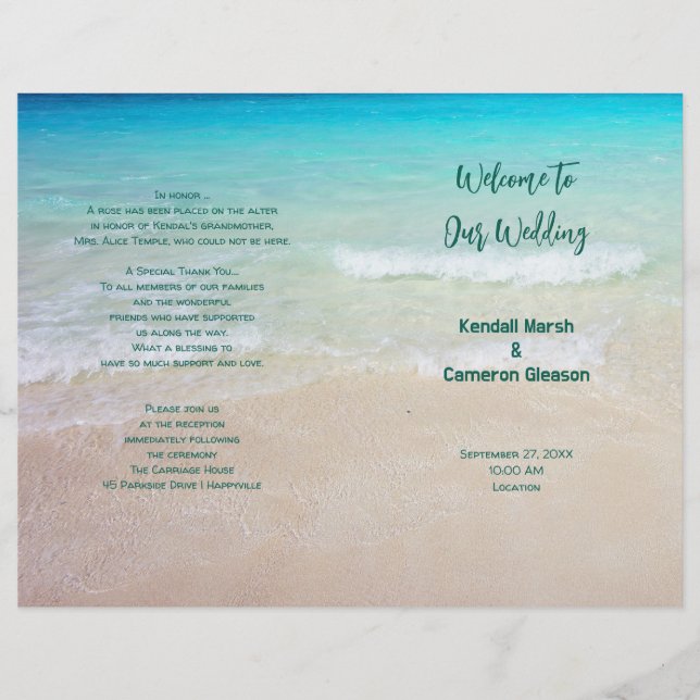 Programa de Casamento Dobrado da Praia do Tropical (Frente)