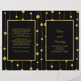 Programa de casamento dobrado de miçangas de folha