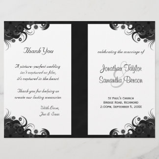 Programa de Casamento Dobrado do Gótico Branco e P
