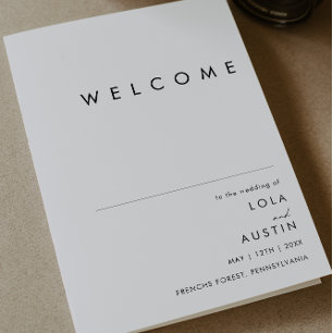 Programa de Casamento Dobrado Minimalista Moderno