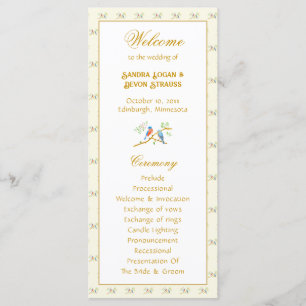 Programa de Casamento dos Pássaros Azuis