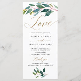 Programa de Casamento dos Verdes do Jardim - Amor