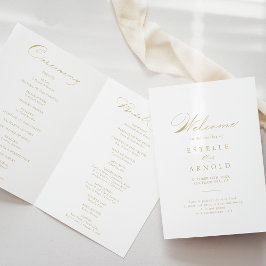 Programa de Casamento Dourado da Caligrafia Elegan