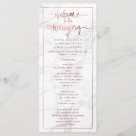 Programa de Casamento Dourado de Marble+Faux do Pi