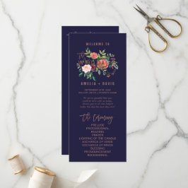 Programa de Casamento Dourado do Autumn Floral Ros