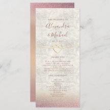 Programa de Casamento Dourado do Rosa Glitter