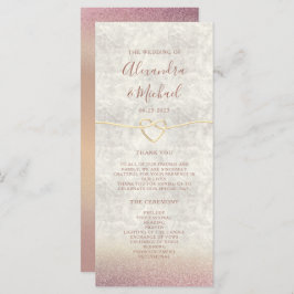 Programa de Casamento Dourado do Rosa Glitter
