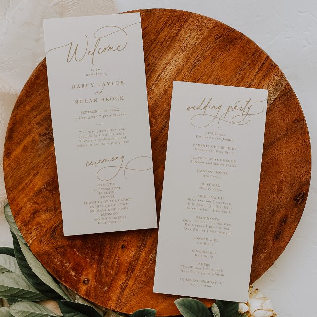 Programa de Casamento Dourado e Charm Flat Ivory (Criador carregado)