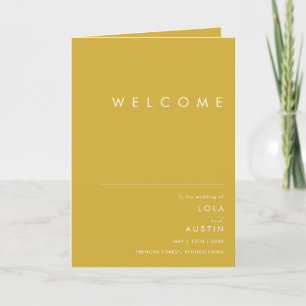 Programa de Casamento Dourado Minimalista Moderno