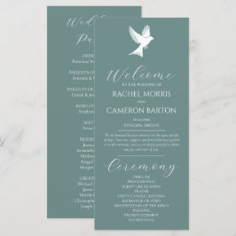 Programa de Casamento Dove Classic Script Cerimôni