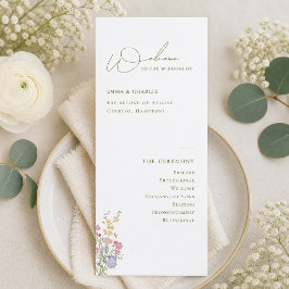 Programa de Casamento Elegante Boho Chic com Flore