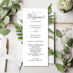 Programa de Casamento Elegante com Linda Caligrafi