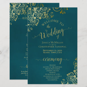 Programa de Casamento Elegante e Econômico em Azul