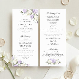 Programa de Casamento Elegante Floral de Hortênsia
