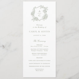 Programa de Casamento Elegante Floral Hydrangea Ve