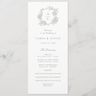 Programa de Casamento Elegante Floral Hydrangea Ve