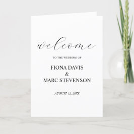 Programa de casamento elegante minimalista da cali