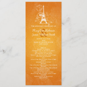Programa de Casamento Elegante Romântico Paris Ora