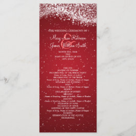 Programa de Casamento Elegante Vermelho de Onda Tu