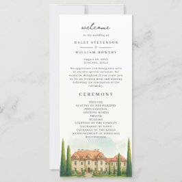 Programa de Casamento em Aquarela de Vila Italiana