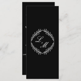 Programa de Casamento em Preto W com Ramificação d