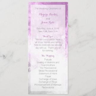 Programa de Casamento em Púrpura de Cabeça de Água
