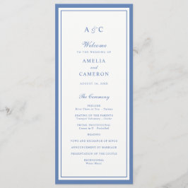 Programa de Casamento em Quadro Azul Empolado Clás