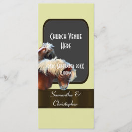 Programa de casamento equestre e equestre