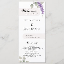 Programa de Casamento Eucalyptus Lavanda minimalis