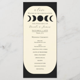 Programa de Casamento Fase Lunar Luxo Preto Creme