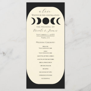 Programa de Casamento Fase Lunar Luxo Preto Creme