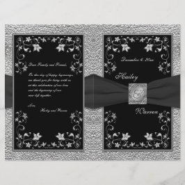 Programa de Casamento Floral a Preto e para as Pes