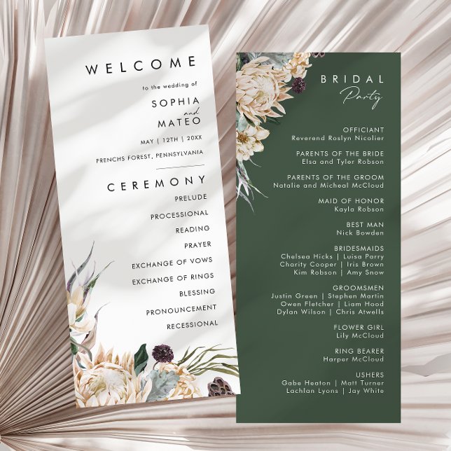 Programa de Casamento Floral Branco (Criador carregado)