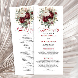 Programa de Casamento Floral Burgundy Blush Atempo