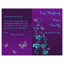 Programa de Casamento Floral da Borboleta Teal Rox