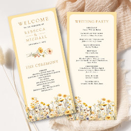 Programa de Casamento Floral de Amarelo Boho Flor 