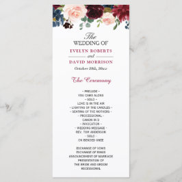 Programa de Casamento Floral de Blush Blue Bloom
