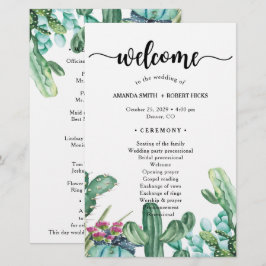 Programa de Casamento Floral de Cactus Cactus Succ